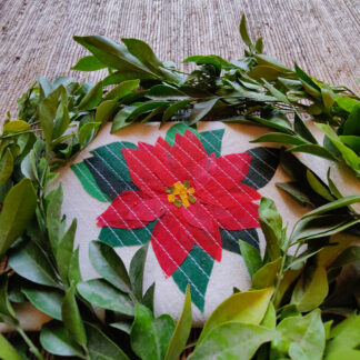 Calyz Poinsettia Tea towel (sgl Pc)